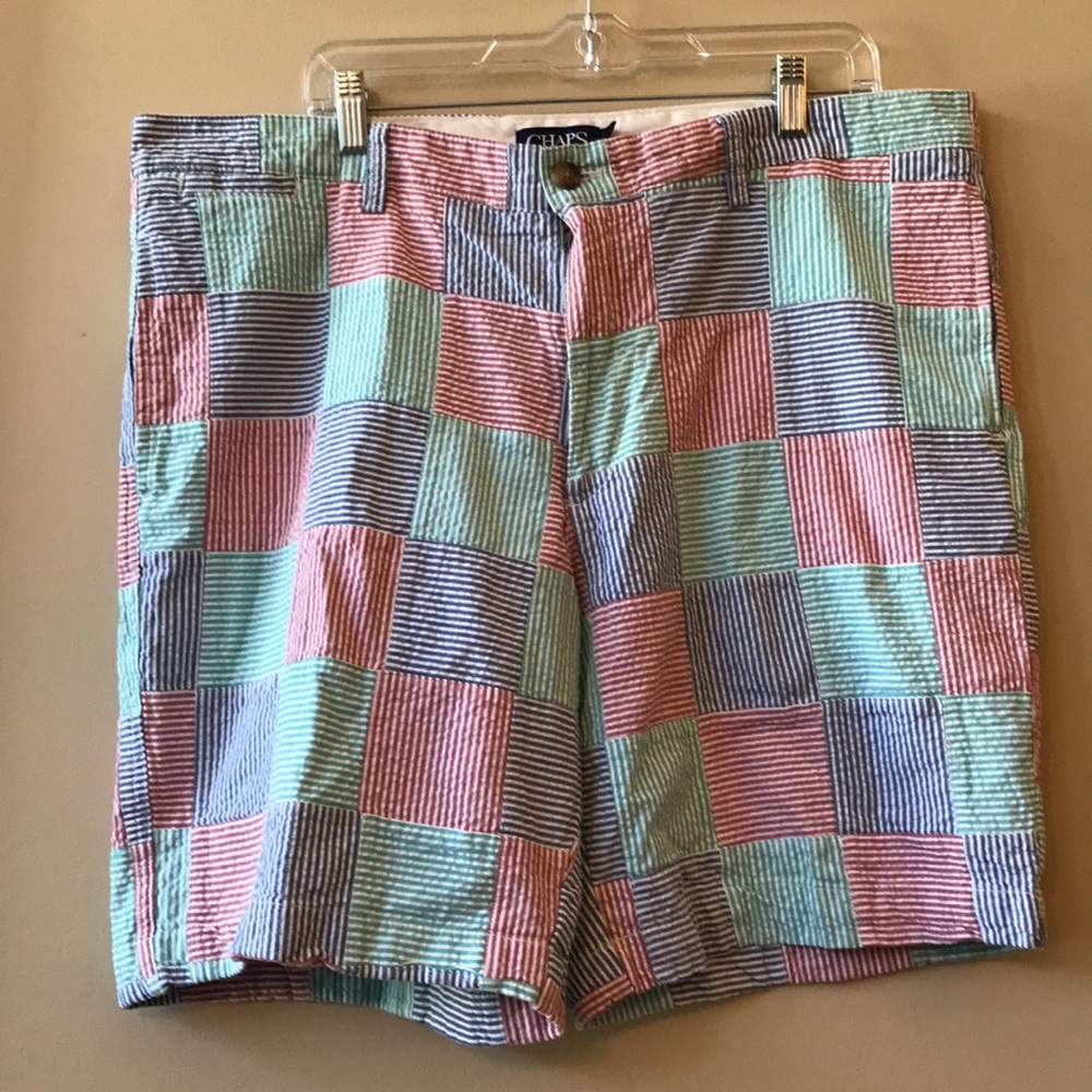 Chaps Patchwork Striped Shorts - image 1